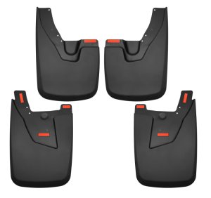 Ram 3500 Mud Guards - Front + Rear - Husky Liners - Custom-Molded - Black - `19-`22